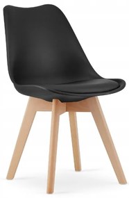 Zestaw do jadalni 1+4, stół KAMI 80x80 biały + krzesło BALI MARK czarne