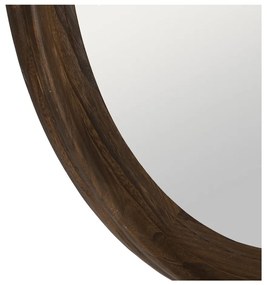 Lustro z drewnianą ramą ścienne ø 110,5 cm Paula – Ixia