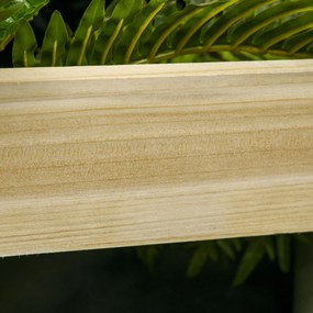 Outsunny Wysoka grządka z pergolą, 3 poziomy, Rama z drewna naturalnego, Wyściółka flizelinowa, 95 x 95 x 110 cm