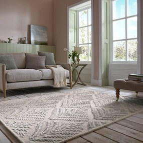 Szarobeżowy dywan z mieszanki wełny tkany ręcznie 200x290 cm Sloane – Flair Rugs