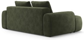 Zielona aksamitna sofa 200 cm Linz – Cosmopolitan Design