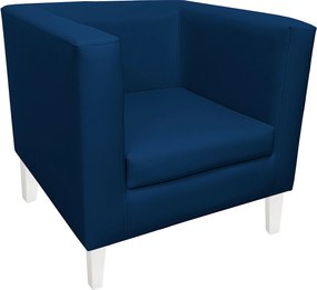 Fotel Monaco tkanina Eko-skóra : Kolor nogi - Biała, Kolor tkaniny - EKO-SKÓRA - 4D, Wysokość nogi - 20 cm