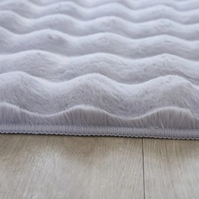 Dywan pluszowy 3D Ambiance srebrny 200 cm x 290 cm
