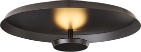 Nowoczesna lampa sufitowa matowa czarna z LED z 3-stopniową regulacją ściemniania - Sombra