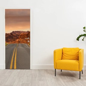 Fototapeta na drzwi - Droga w górach (95x205cm)