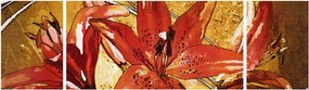 Obraz kwiatów lilii (170x50 cm)