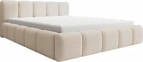 Łóżko tapicerowane Tesia 160x200 z pojemnikiem - beżowa bukla Quelle 03
