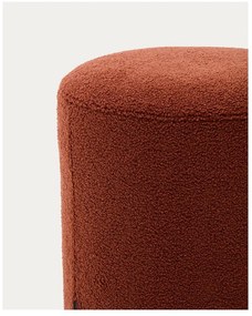 Puf z materiału bouclé w kolorze terakoty Kaeli – Kave Home