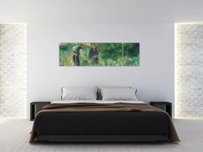 Obraz - Auguste Renoir, Picking Flowers, reprodukcje (170x50 cm)