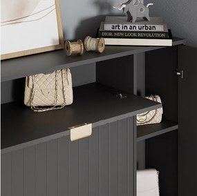 Szafka na buty czarny 108x23.5x107.5 helge