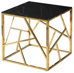 ŁAWA ESCADA B II CZARNY EFEKT MARMURU/ZŁOTY 55X55 SIGNAL