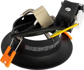 Zestaw 12 czarnych opraw LED GU10 50 mm - Gijs