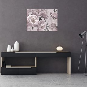 Obraz - Vintage kwiaty piwonii (70x50 cm)