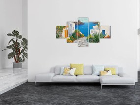 Obraz - Grecka uliczka (125x70 cm)