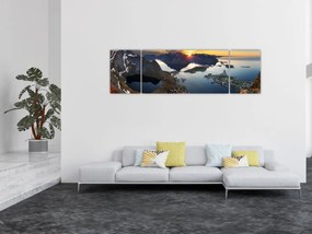 Obraz - Krajobraz górski, Norwegia (170x50 cm)
