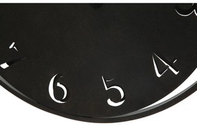 Czarny zegar ścienny Mauro Ferretti Circle, ⌀ 60 cm