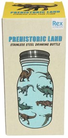 Jasnoniebieska butelka dla dzieci ze stali nierdzewnej 250 ml Prehistoric Land – Rex London
