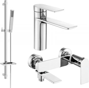 Mexen Zero DQ02 zestaw wannowy, chrom - 71103DQ02-00