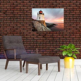 Obraz na szkle - Latarnia morska Castle Hill (70x50 cm)