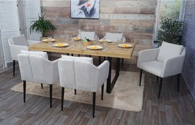 Krzesło do jadalni MCW-H93 (zestaw 6 sztuk),  tkanina/tekstylia kremowo-beżowy