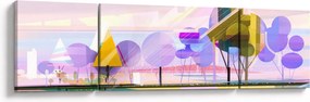 Obraz - Abstrakcja, krajobraz (170x50 cm)