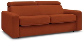 Ceglasta rozkładana sofa 215 cm Monaco – Bobochic Paris