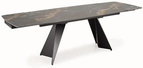 Stół rozkładany ARMANI 165(241)x90 czarny marmur/czarny HALMAR