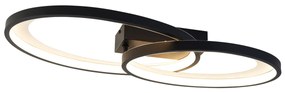 Designerska lampa sufitowa czarna z wbudowanym LED - AlexandraDesignerski Oswietlenie wewnetrzne