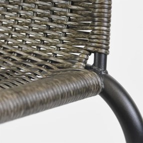 Krzesło ogrodowe bistro, sztaplowane, ciemnoszare