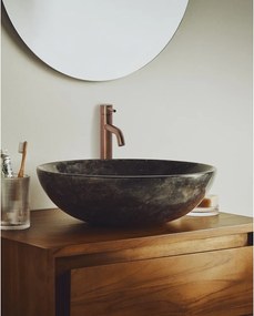 Szara kamienna okrągła umywalka ø 40 cm Darnen – Kave Home