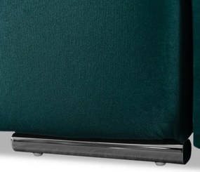 Sofa z Funkcją Spania FAVIO Wersalka Rozkładana Dwuosobowa Welurowa Zielona Nowoczesna do Salonu