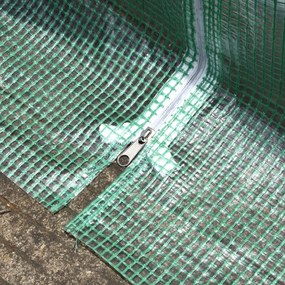 Outsunny Szklarnia Foliowa na Pomidory Zielona z Okienkiem 400x200x190cm | Aosom PL