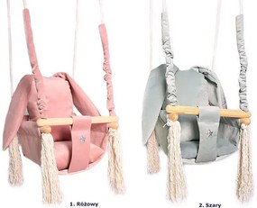 Różowa huśtawka królik dla dziewczynki S6-C04