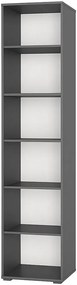 Minimalistyczny regał 50 cm szary grafit N1-C01