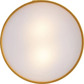 Nowoczesna lampa sufitowa żółta ze złotym wnętrzem 30 cm - Drum