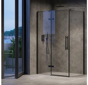 Ravak X9VV40300Z1 - Stała ścianka prysznicowa COOL 80x195 cm czarna