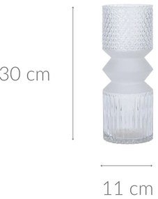 Wazon szklany cylindryczny, 30 cm