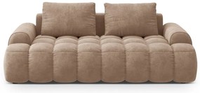 Jasnobrązowa aksamitna sofa 200 cm Linz – Cosmopolitan Design