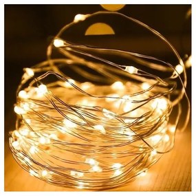 Świąteczny łańcuch świetlny 50 diod LED, ciepła biel