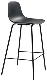 Czarny plastikowy hoker (wysokość siedziska 67,5 cm) Whitby – Unique Furniture