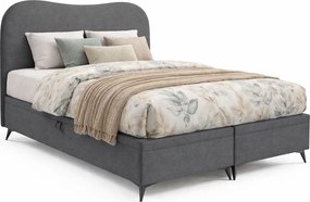 Ciemnoszare łóżko kontynentalne 5 rozmiarów T1-G57