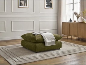 Zielony podnóżek z tkaniny szenilowej Neil – Bobochic Paris