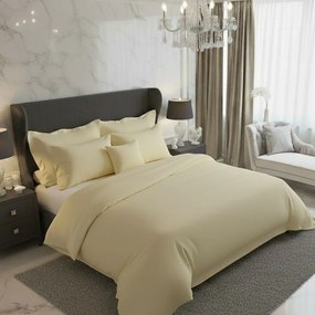 Pościel satynowa Luxury Collection śmietanowy, 140 x 200 cm, 70 x 90 cm, 140 x 200 cm, 70 x 90 cm