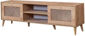 Stolik pod TV – 55 cm x 180 cm x 41 cm – Dąb – Płyta wiórowa i MDF