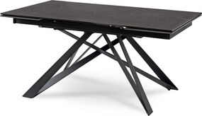 Rozkładany stół z ceramicznym blatem Maxime 160-240 cm czarny marmur