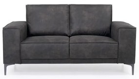 Antracytowa sofa z imitacji skóry 164 cm Copenhagen – Scandic