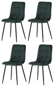 Zestaw krzeseł do jadalni CT-281 GRN4, 4 szt.