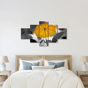 Obraz żółtego parasola (125x70 cm)