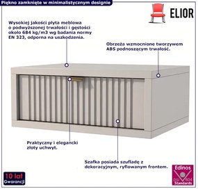 Kaszmirowa nowoczesna szafka nocna wisząca - Ikta