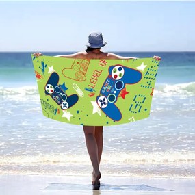 Ręcznik plażowy GO WIN 100x180 cm zielony, 100% mikrofibra